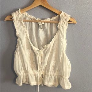 Forever 21 white lace crop top
